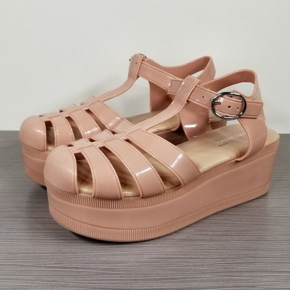 Jeffrey Campbell Candied Platform Sandals, Nude, Womens Size 6 M / 37 - Picture 3 of 12